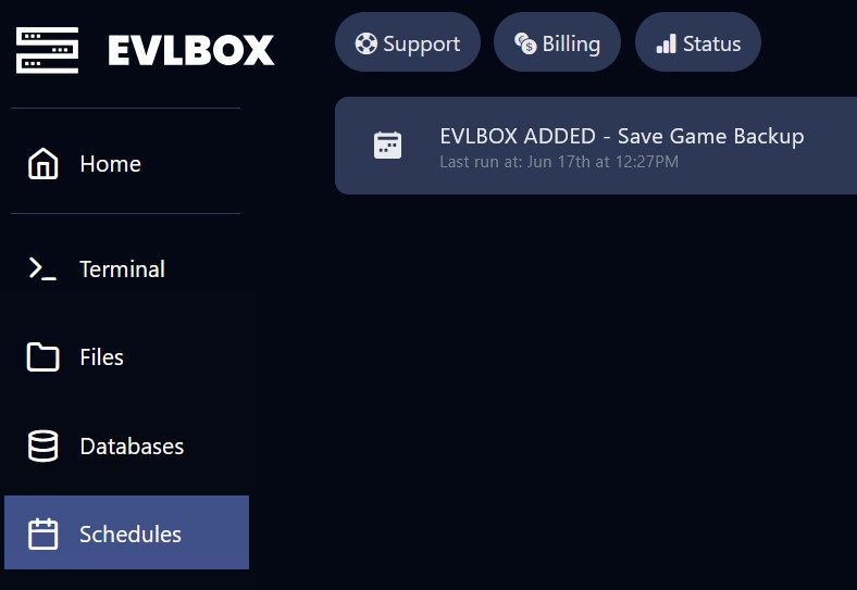schedules interface