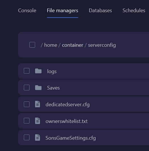 serverconfig-folder